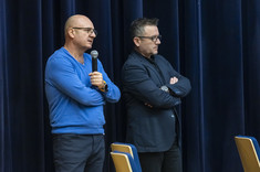 Od lewej: prof. UR T. Łoziński, B. Skiba,