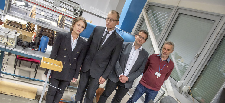 Od lewej: dr inż. Marta Żyłka, mgr inż. Marcin Biskup, dr inż. Wojciech Żyłka, dr inż. Zygmunt Szczerba,